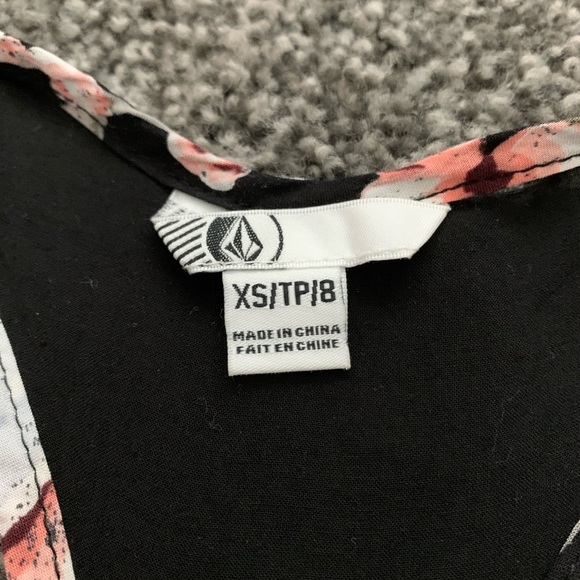 Floral Volcom Racerback Button Front Tank Top - Picture 3 of 3